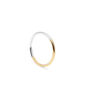 Two Tone Slim D Shape Band, 9k Yellow And White Gold, thumbnail 1 of 3