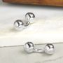 Sterling Silver Dumbbell Shaped Cufflinks, thumbnail 3 of 5