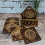 Wooden Jali Carved Coasters, thumbnail 1 of 8