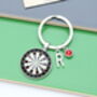 Personalised Darts Board Keyring, Darts Player Gift, thumbnail 6 of 9