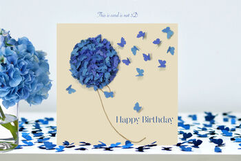 Butterfly Birthday Card With Cherry Blossom Design, 4 of 11