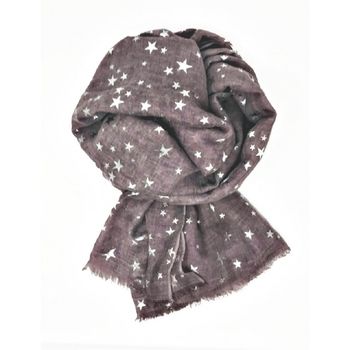 Stars Silver And Rose Gold Foil Scarf, 3 of 10