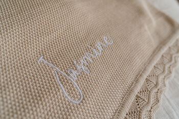 Personalised Cotton Baby Blanket Baby Gift, 6 of 6