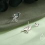 Starling Bird Stud Earrings In Sterling Silver, thumbnail 5 of 12
