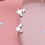 Sterling Silver Three Star Cluster Stud Earrings, thumbnail 2 of 5