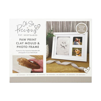 Paw Print Clay Moulding And Photo Frame Keepsake Kit, 6 of 7