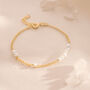 Sterling Silver Anja Split Personalised Pearl Bracelet, thumbnail 3 of 6