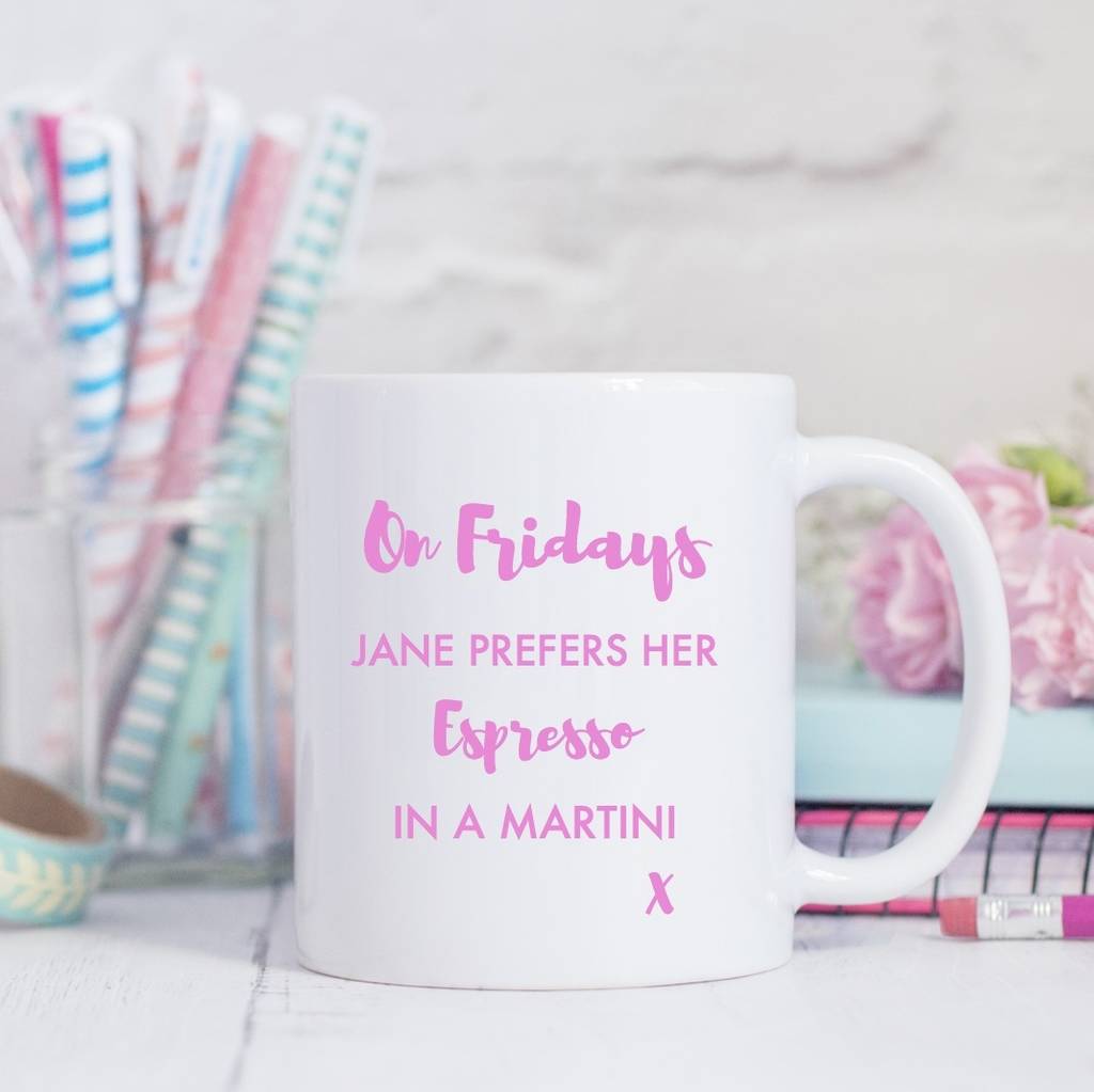 Personalised Espresso Martini Cocktail Mug By Tailored Chocolates and Gifts