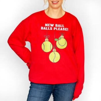 Funny Tennis Christmas Jumper, 6 of 7