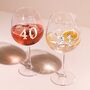 Personalised Floral Milestone Birthday Gin Glass, thumbnail 1 of 6