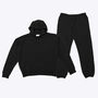 Black Oversized 100% Cotton Loungewear Set, thumbnail 2 of 5