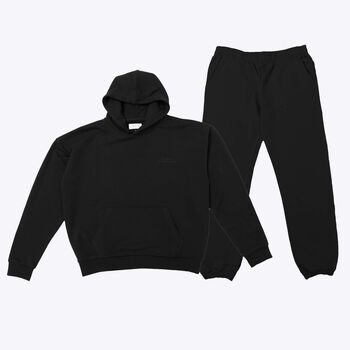 Black Oversized 100% Cotton Loungewear Set, 2 of 5