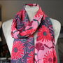 Hand Printed And Painted Daisy Ginkgo Silk Scarf, thumbnail 1 of 2
