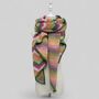 Colourful Chevron Print Wool Blend Scarf, thumbnail 3 of 6