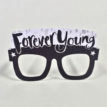 Birthday Card Glasses Forever Young, 3 of 3