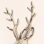 Polished Silver Wall Mounted Stag Hook, thumbnail 6 of 7