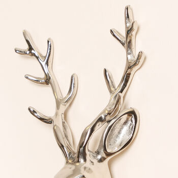 Polished Silver Wall Mounted Stag Hook, 6 of 7