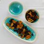 Porcelain Turquoise Serving Bowl / Platter, thumbnail 1 of 12