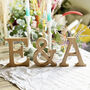 Personalised Couple Initial Oak Letters, thumbnail 1 of 4