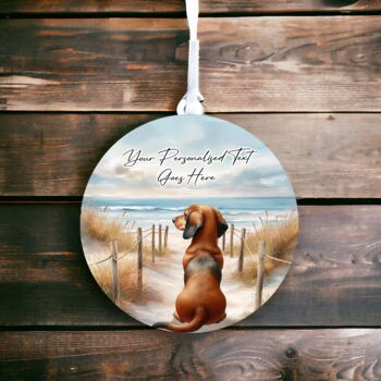Personalised Dachshund Dog Beach Walk Collection, 6 of 9