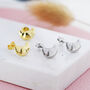 Sterling Silver Croissant Bread Stud Earrings, thumbnail 5 of 12