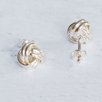 Love Knot Sterling Silver Earrings, 3 of 6