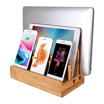 Bamboo Charging Multi Device Docking Station, 4 of 8