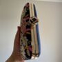 Valleta Blue Embroidered Clutch Made To Order, thumbnail 4 of 9