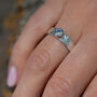 Moonstone June Birthstone Ring In Textured Sterling Silver, thumbnail 7 of 10