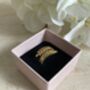 Adjustable 18 K Gold Plated Vine Leaf Ring, thumbnail 9 of 9