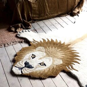 Lion Print Rug By The Forest & Co | notonthehighstreet.com