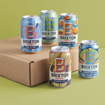 Personalised Escape Room, Brixton Beer Gift Set Hamper, 7 of 8