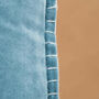 Blue Cotton Velvet Cushion Cover With Feston Stitch, thumbnail 3 of 5