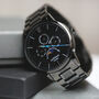 Men's Handwritten Personalised Message Watch In Black, thumbnail 4 of 8