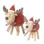 Mummy And Baby Wooden Reindeer Pair, thumbnail 2 of 5
