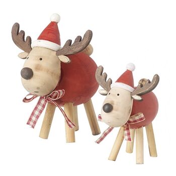 Mummy And Baby Wooden Reindeer Pair, 2 of 5