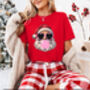 Retro Bubblegum Santa Christmas T Shirt, thumbnail 6 of 8