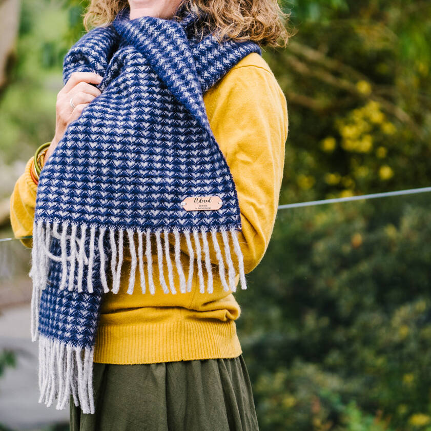 Personalised Luxury Pure New Wool Blanket Scarf By Delightful Living
