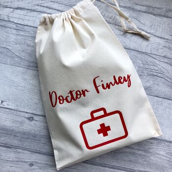 Personalised Doctor Kit Drawstring Children's Bag, 4 of 5