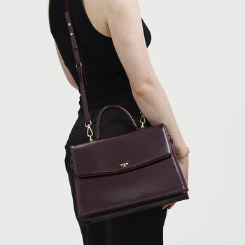 Ruby Cherry Red Structured Medium Tote, 2 of 8