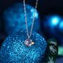 Sterling Silver Tiny Planet Pendant Necklace With Opal Or Moonstone, thumbnail 4 of 12