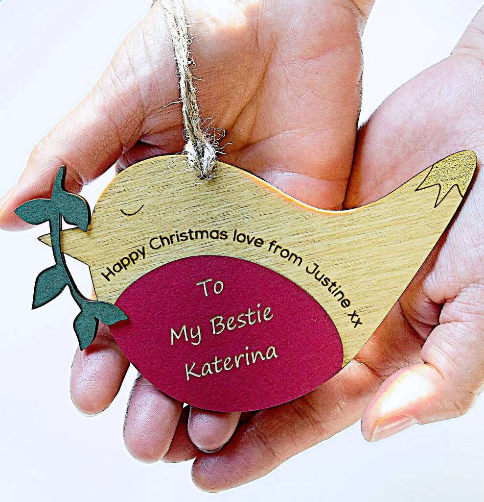 Personalised Xmas Robin With A Message Keepsake, 1 of 11
