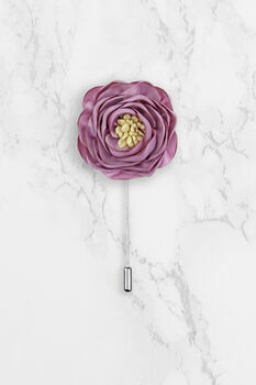 Handmade Silk Floral Flower Lapel Pin In Many Colours, 12 of 12