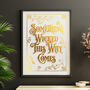 Gothic Typographic Foiled Print, thumbnail 4 of 11