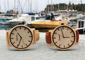Classic Hazel Unisex Wood Watch, 3 of 7