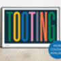 Tooting Typographic Print, thumbnail 1 of 5