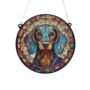 Dachshund Stained Glass Effect Suncatcher, thumbnail 3 of 6