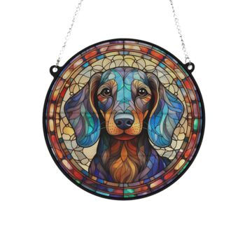 Dachshund Stained Glass Effect Suncatcher, 3 of 6