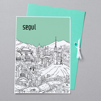 Personalised Seoul Print, 3 of 8