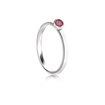 Birthstone Stackable Rings In Sterling Silver, 6 of 11